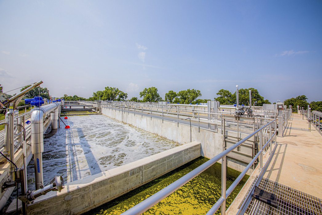 Exterior of Haikey Creek Wastewater Treatment Plant.