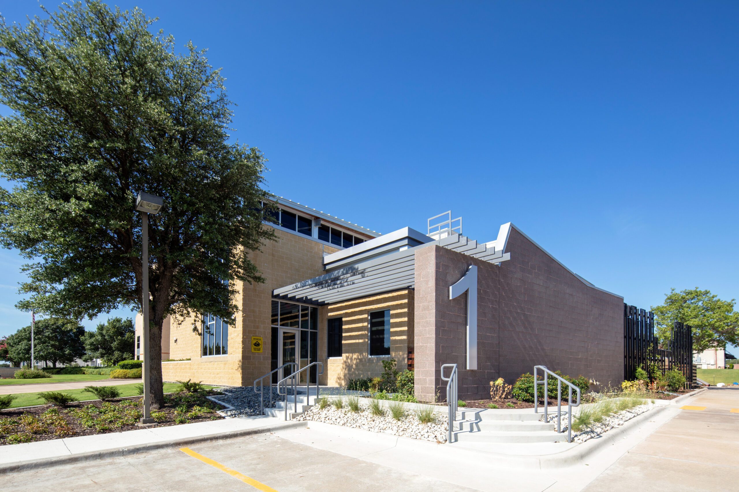 Exterior of Allen Fire Station 1.