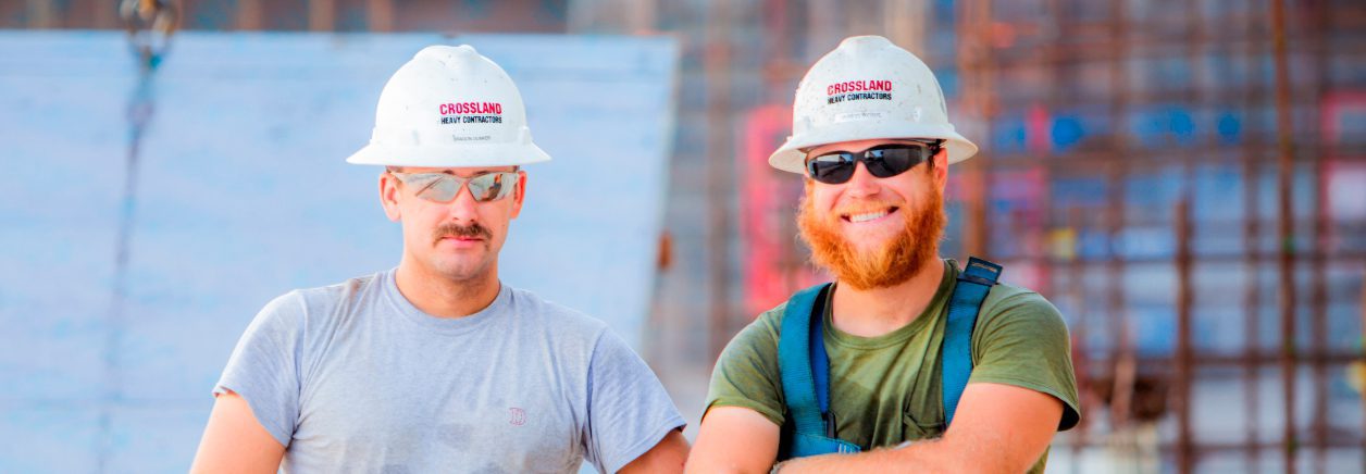 Two Crossland construction workers.