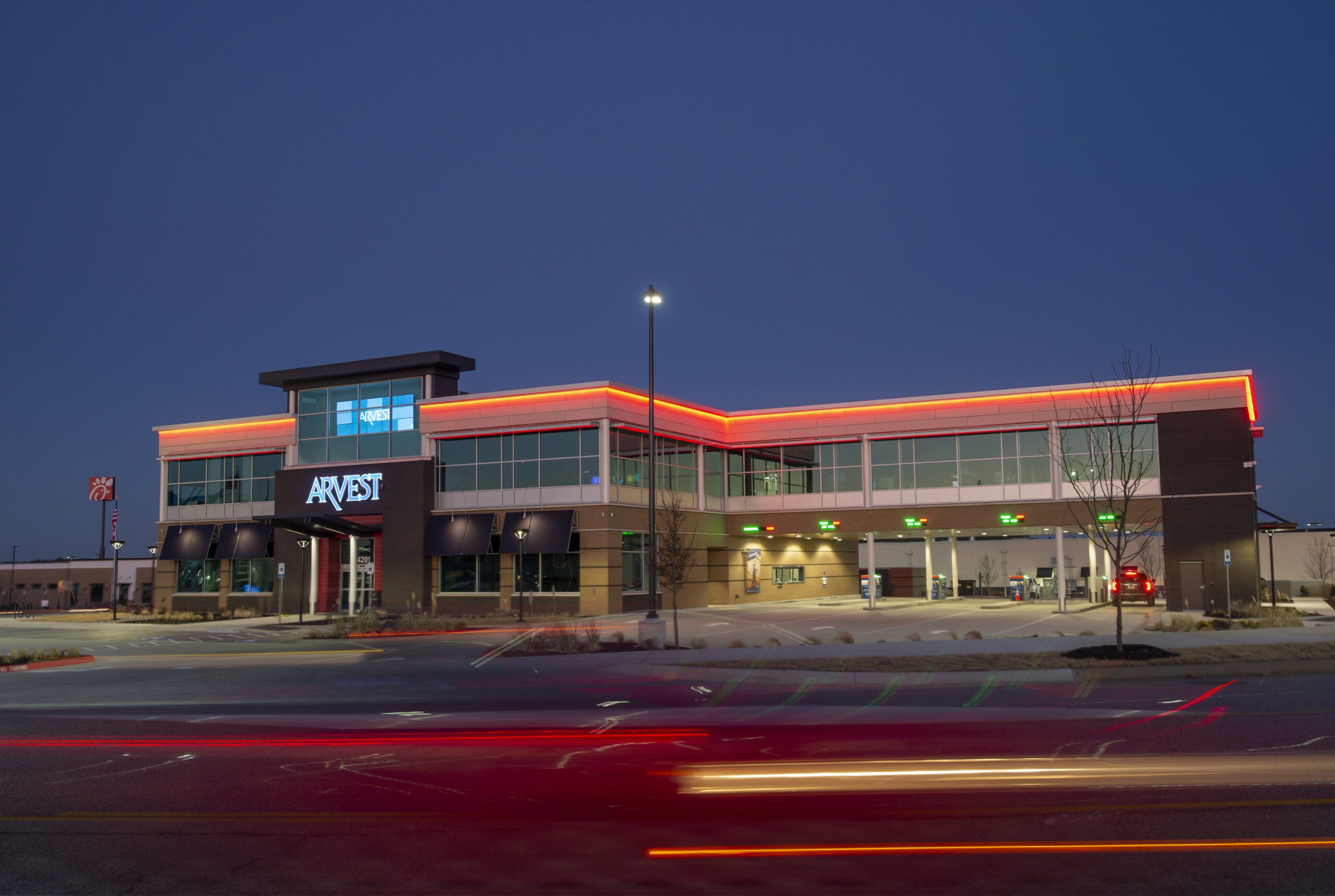 Exterior of Arvest Bank.