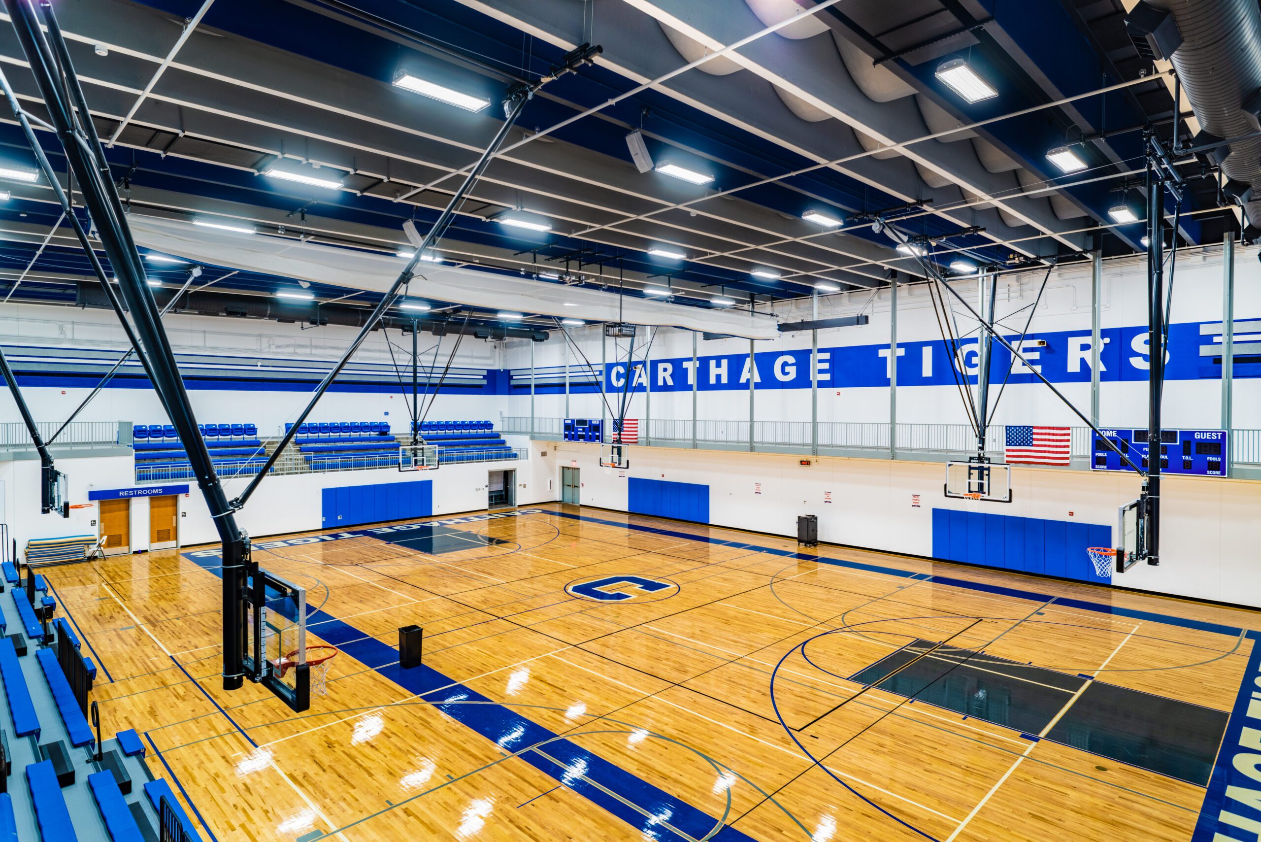 Interior of Carthage Junior High gym.