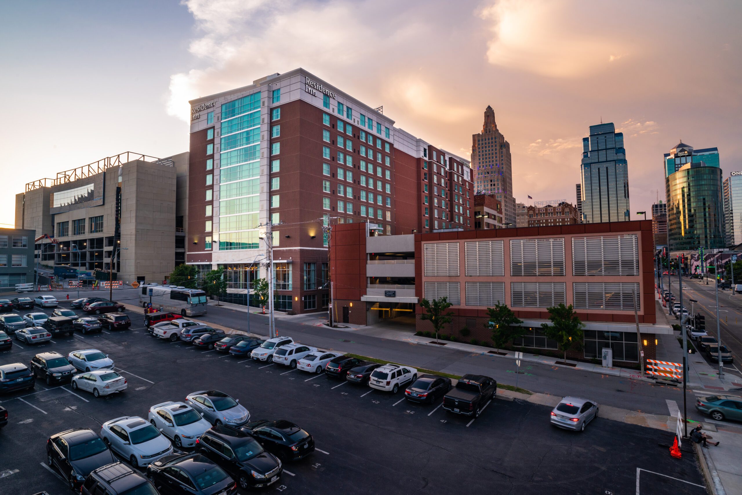 Exterior of Courtyard Residence in downtown KC.