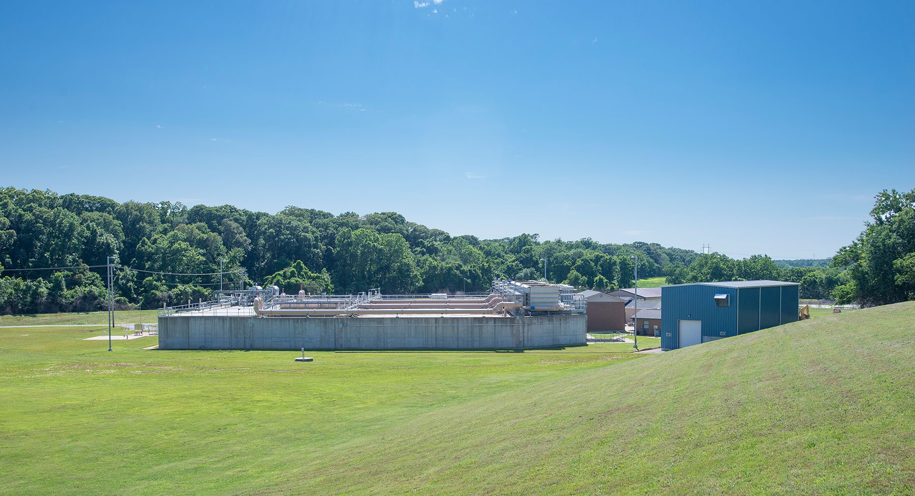 Exterior of Decatur Wastewater Treatment Plant.