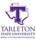 Tarleton State University logo.