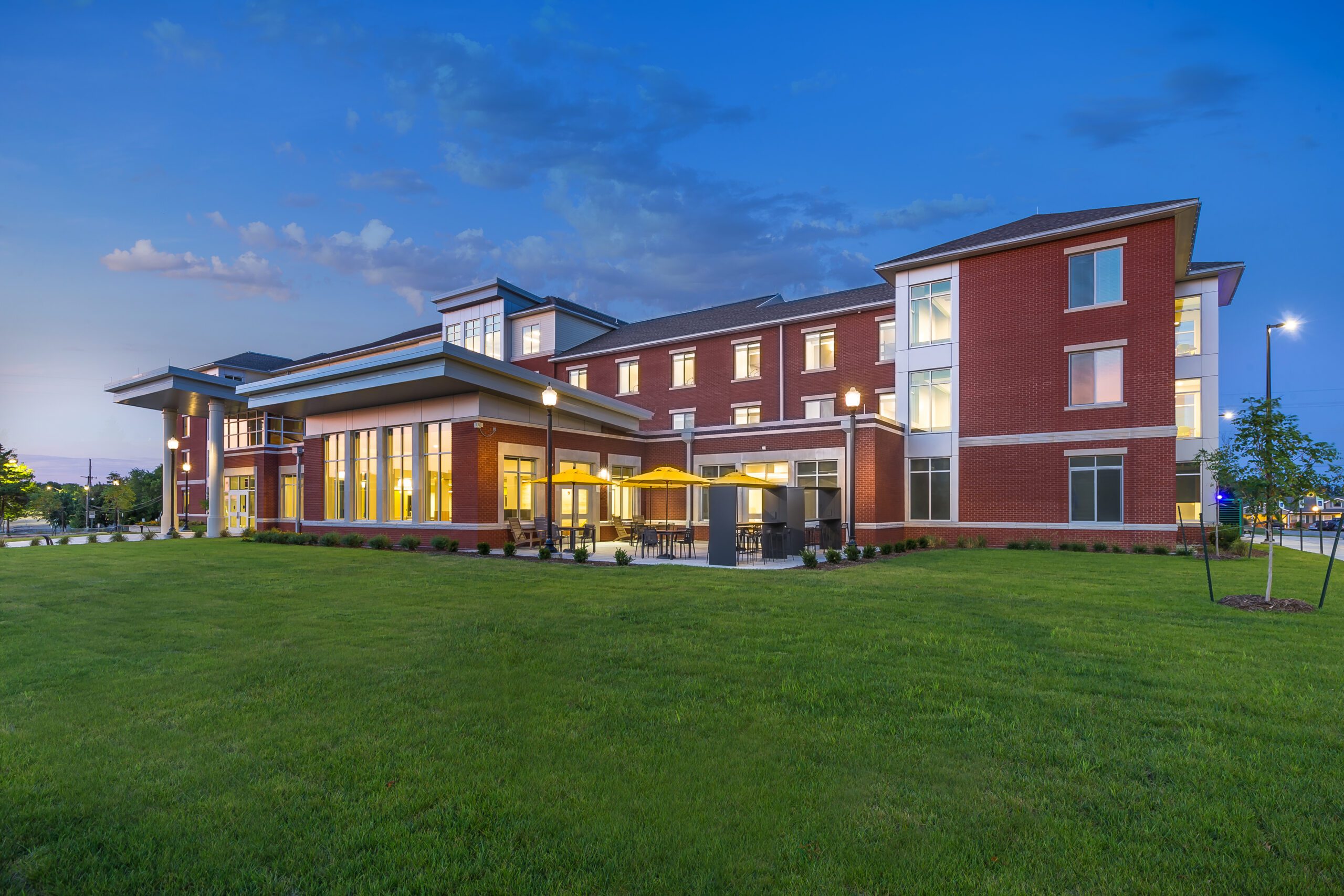 Exterior of ESU Market Street Residency Hall.