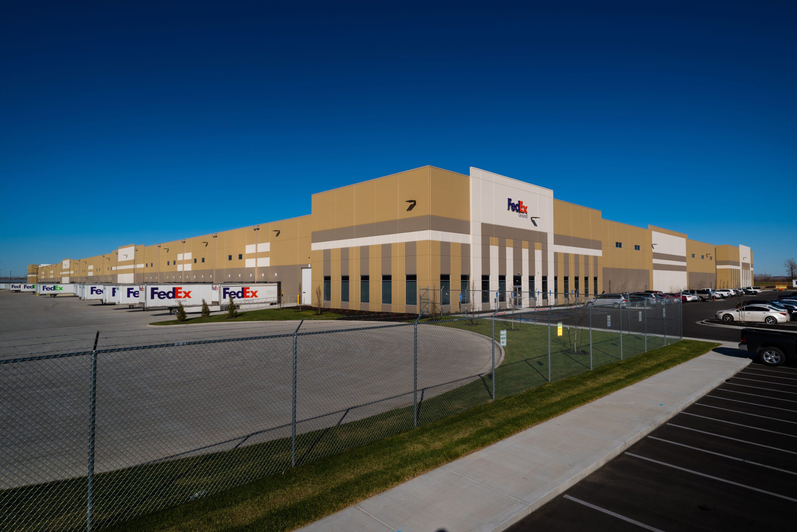 Exterior of FedEx building.