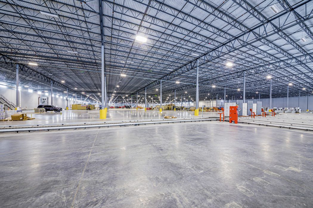 Interior of Green Bay Packaging warehouse.