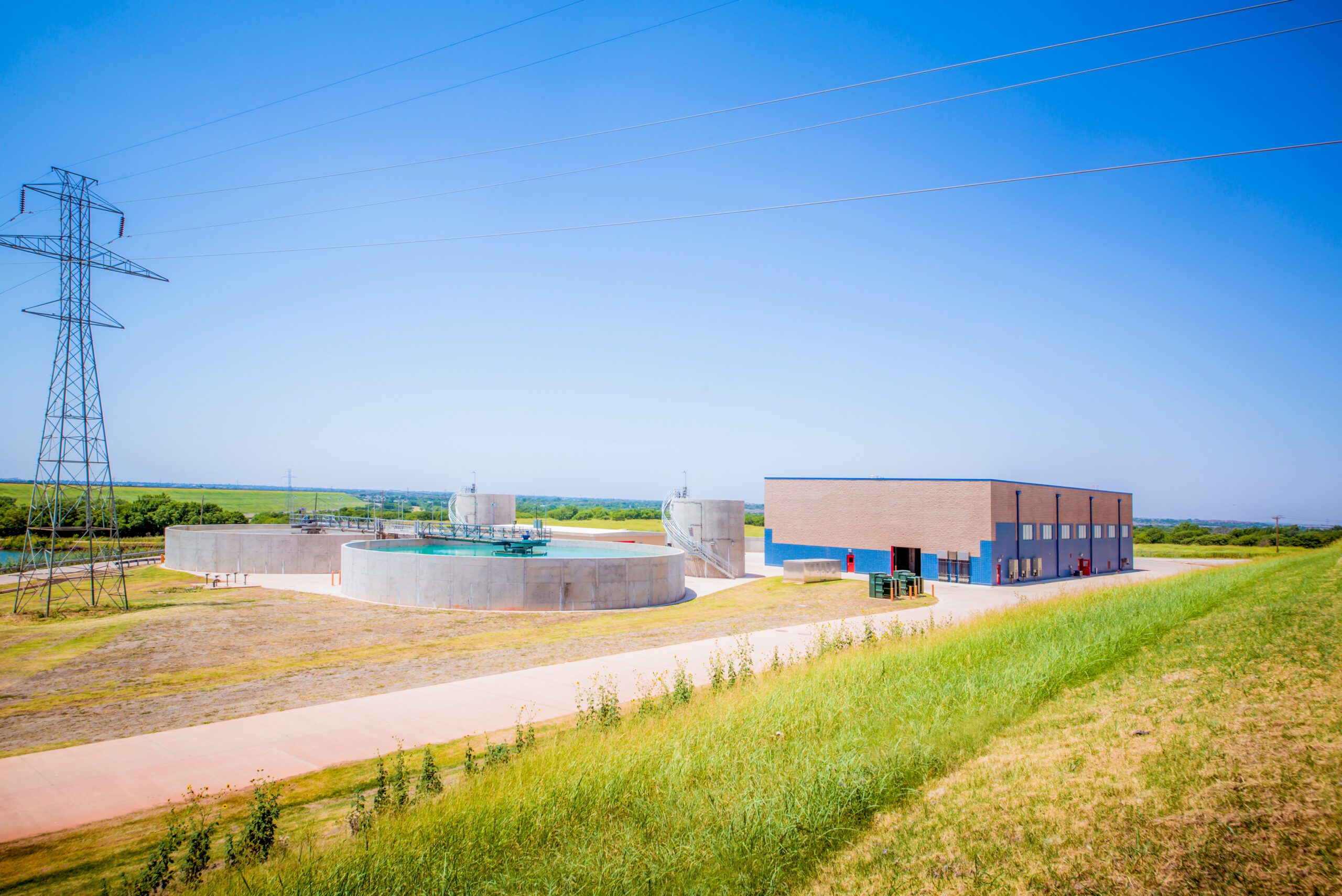 Exterior of Hefner Water Treatment Plant Sludge Handling Facilities.