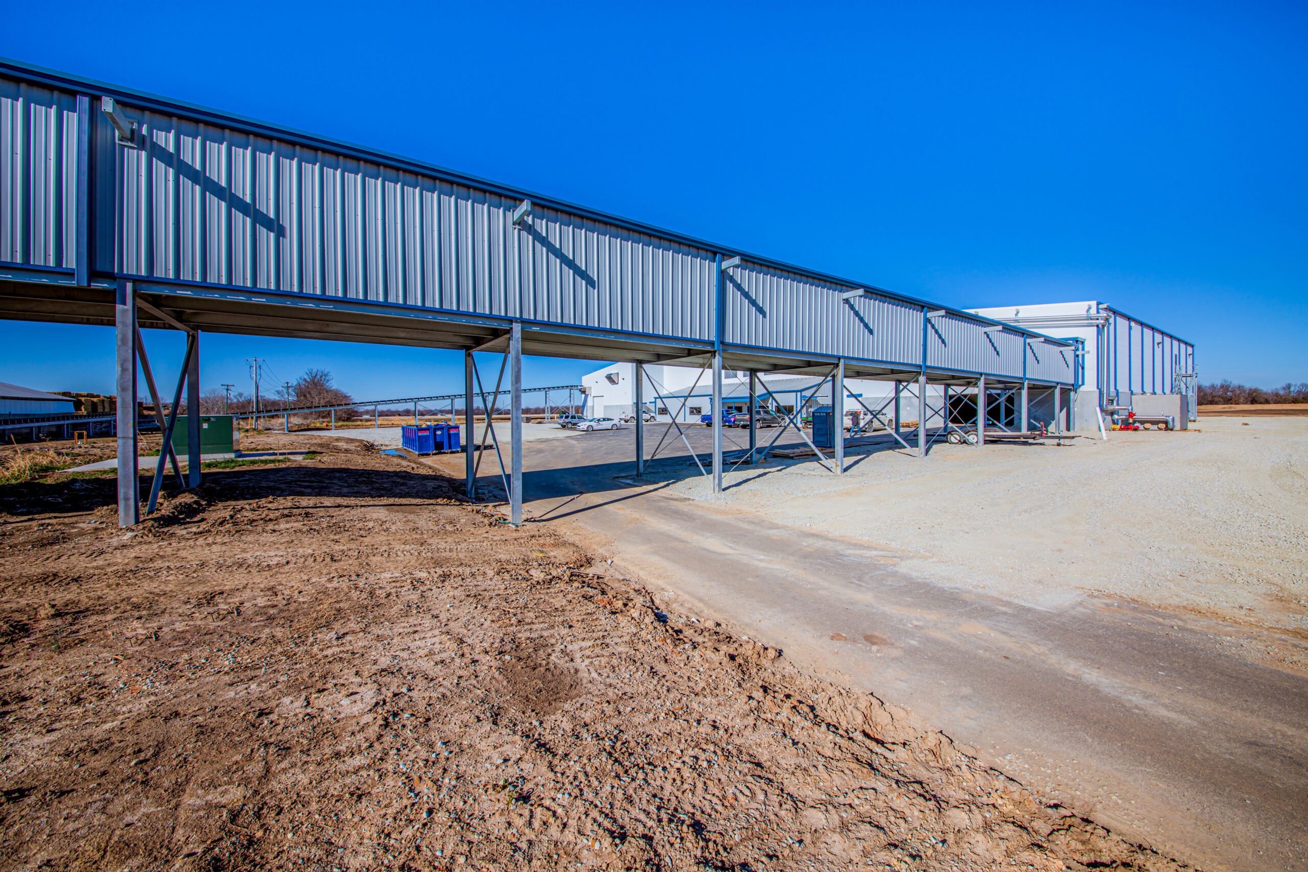 Exterior of JM Farms building.