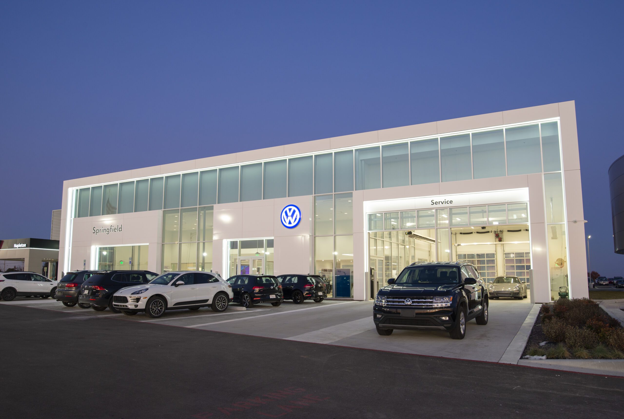 Exterior of Napelton Autowerks Dealership.