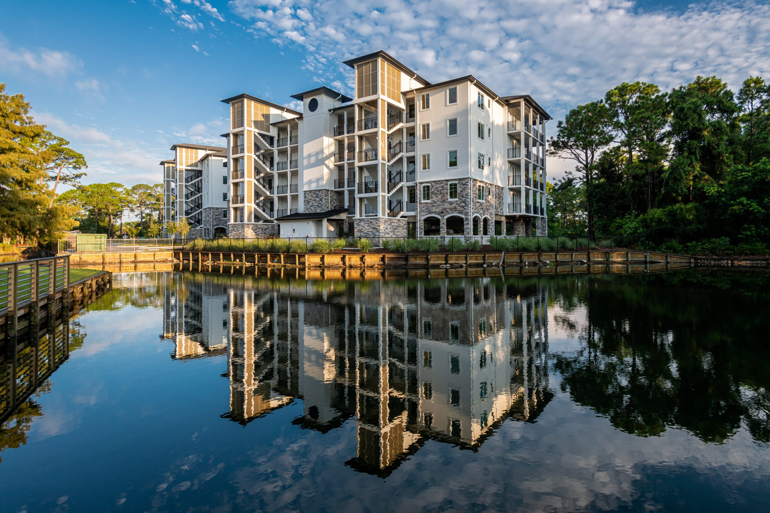 Exterior of Osprey Pointe building.