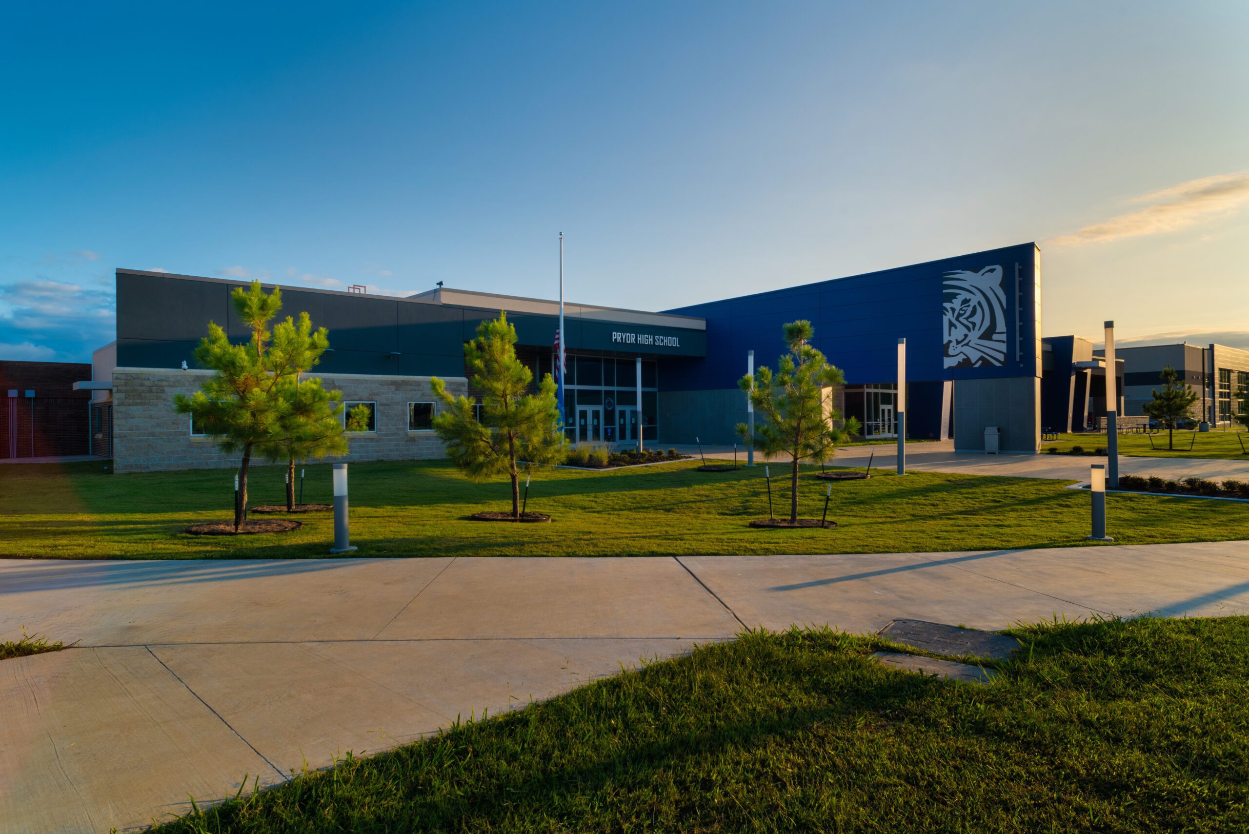 Exterior of Pryor High School.