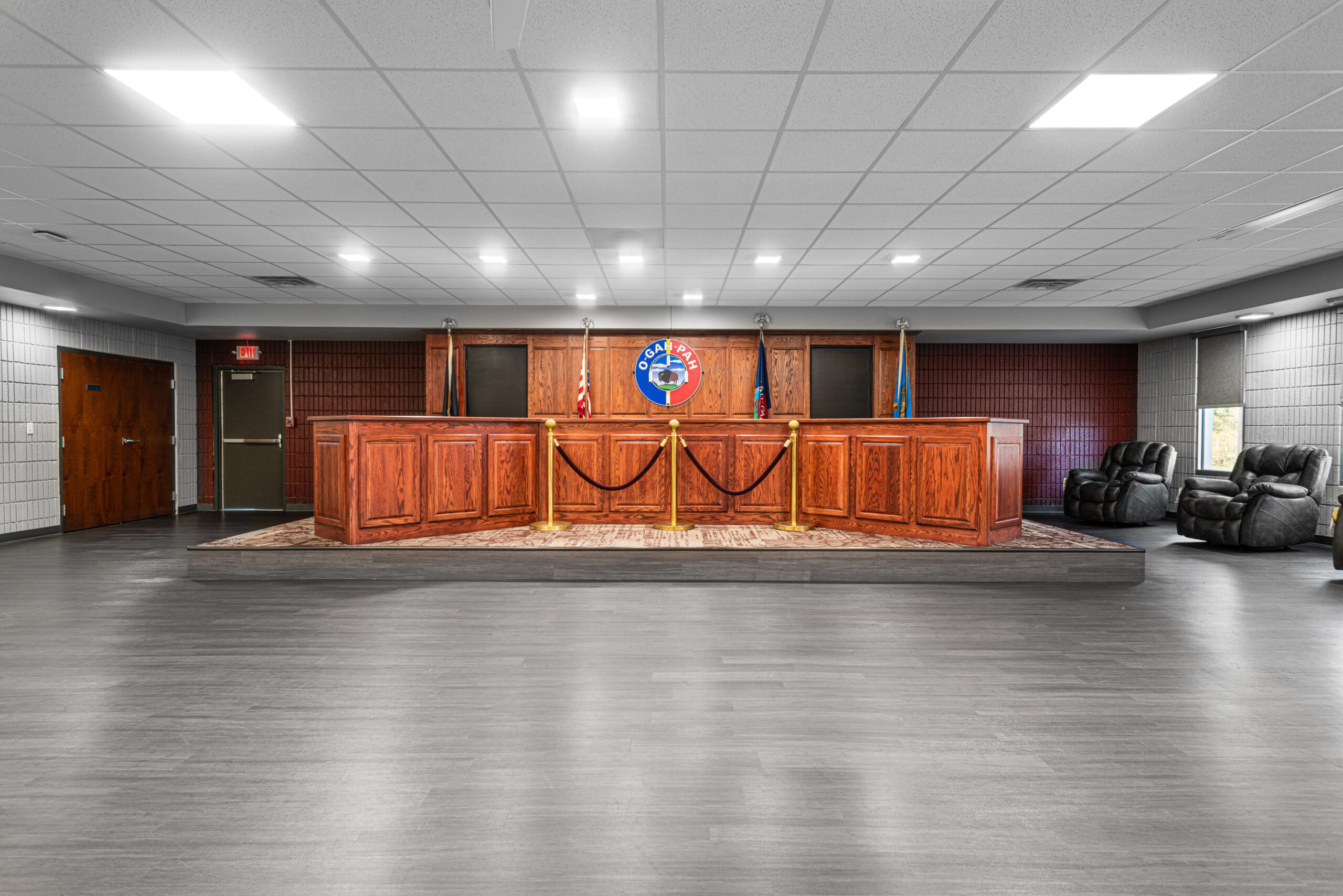 Interior of Quapaw Community Center.