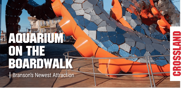 Red Iron magazine, winter of 2021 featuring: Aquarium on the Boardwalk. Branson's Newest Attraction.