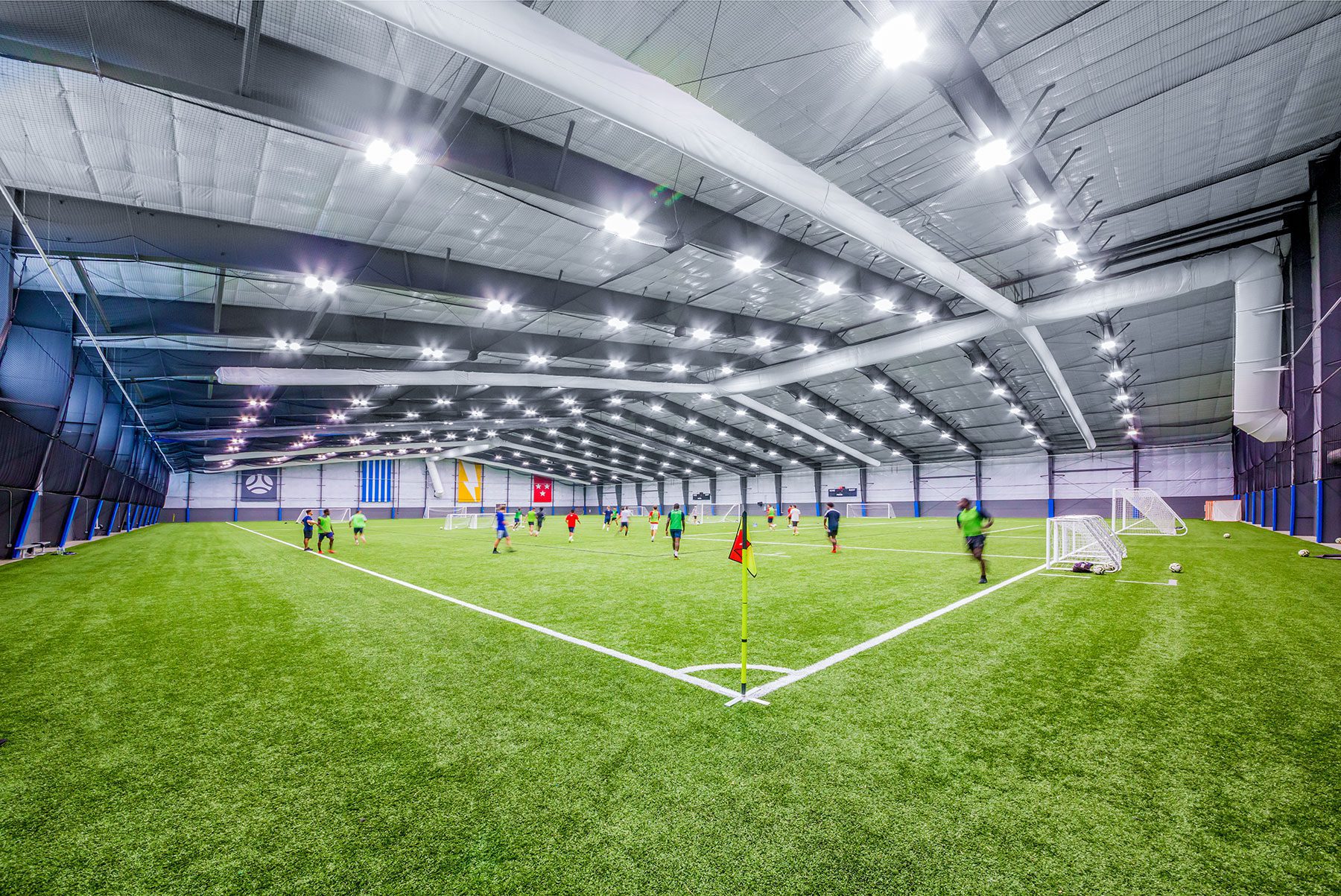 People playing on Stryker Sports Complex field.