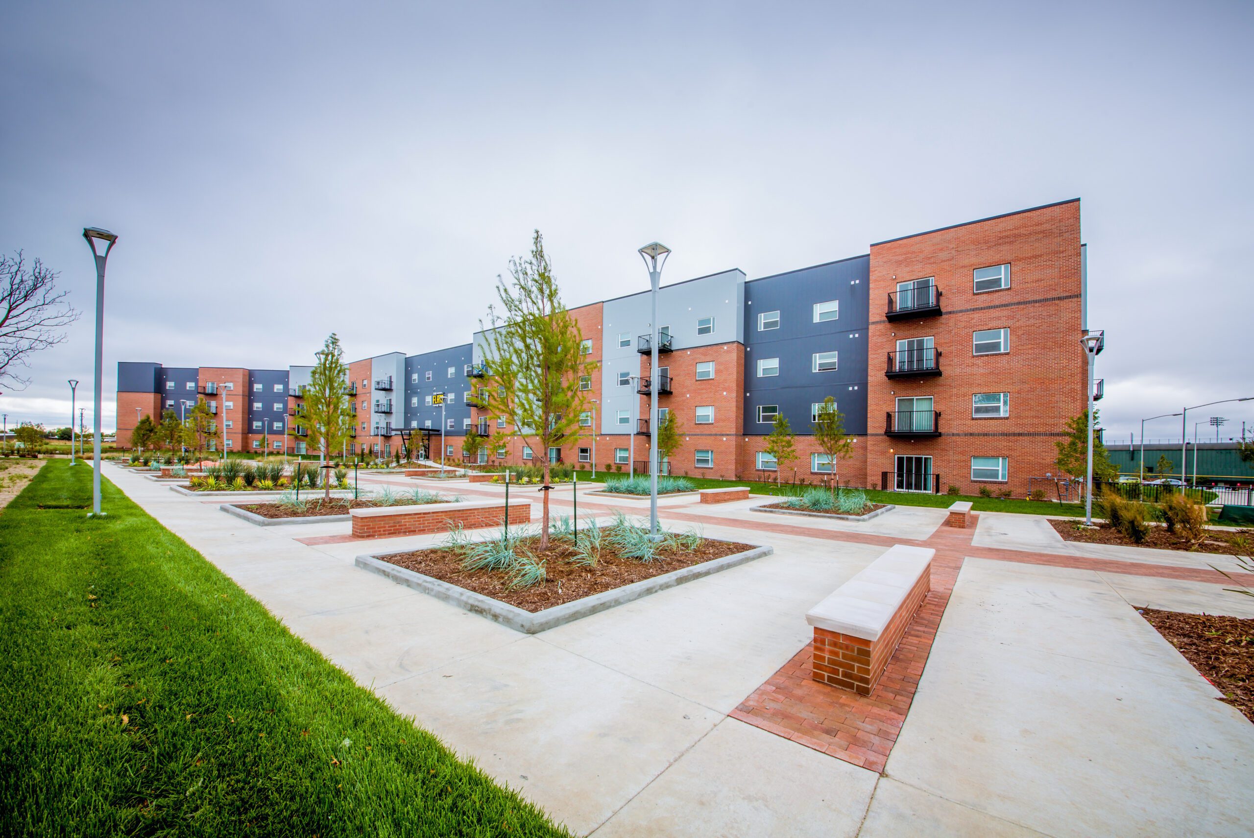 Exterior of The Flats at WSU.