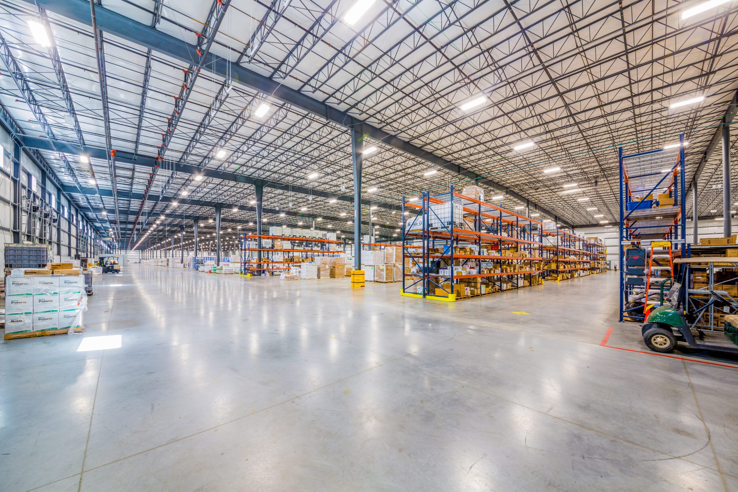 Interior of Winfield Solutions warehouse.